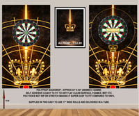 GOLD KING THEMED DARTS BACKDROP WALL GRAPHIC - POLYPROPYLENE - 34" x 60"