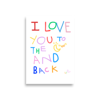 Image 1 of I LOVE YOU TO THE MOON AND BACK (POSTER)