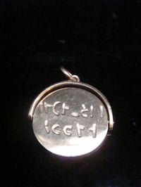 Image 1 of Edwardian 9ct HAPPY BIRTHDAY spinner pendant 2g