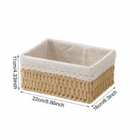 Image 5 of Solid oak coat rack with shelf & woven storage baskets