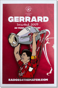 Image 1 of Steven Gerrard - Champions League Final 2005 - Pin Badge