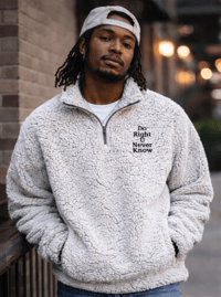 Image 1 of DRUNK WEAR Sherpa Quarter-Zip Pullover