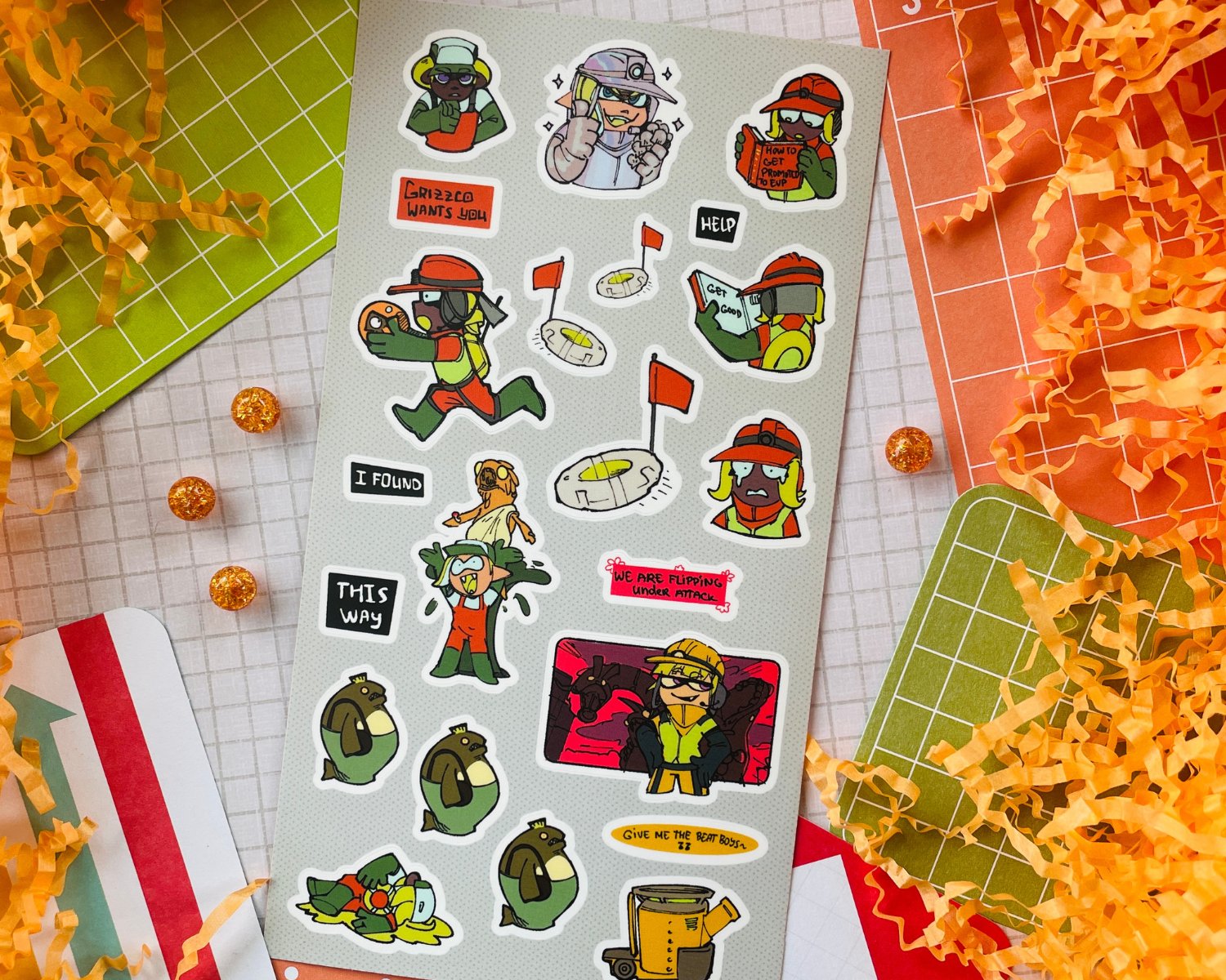 Happy Little Workers Sticker Sheet