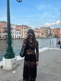 Image 2 of Mermaid Lace Skirt — Black