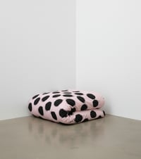 Image 1 of Dusty Rose / Black Polka Duvet Cover