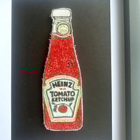 Image 1 of Tomato Ketchup - stitched artwork - hand made
