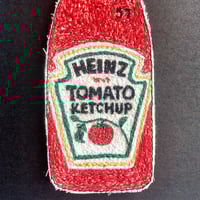 Image 3 of Tomato Ketchup - stitched artwork - hand made