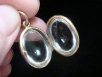 Image 5 of Edwardian 9ct rolled gold heavy thick rounded pools of light crystal locket