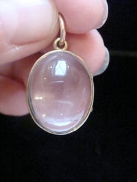 Image 6 of Edwardian 9ct rolled gold heavy thick rounded pools of light crystal locket