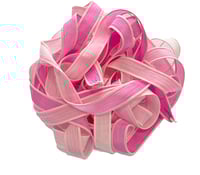 Image 2 of 1PC. CANDY HEARTS 42" hand dyed wrist wrap bracelet silk ribbon//Yoga wrist wrap bracelet ribbon