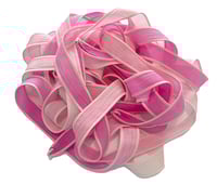 Image 4 of 1PC. CANDY HEARTS 42" hand dyed wrist wrap bracelet silk ribbon//Yoga wrist wrap bracelet ribbon