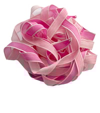 Image 1 of 1PC. CANDY HEARTS 42" hand dyed wrist wrap bracelet silk ribbon//Yoga wrist wrap bracelet ribbon