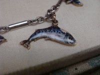 Image 4 of EDWARDIAN 9CT 15CT  GOLD ENAMEL ANIMAL BRACELET HUNTING SCENES 6G