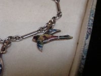 Image 5 of EDWARDIAN 9CT 15CT  GOLD ENAMEL ANIMAL BRACELET HUNTING SCENES 6G