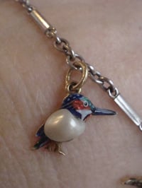 Image 9 of EDWARDIAN 9CT 15CT  GOLD ENAMEL ANIMAL BRACELET HUNTING SCENES 6G