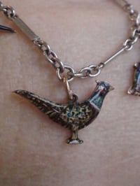 Image 10 of EDWARDIAN 9CT 15CT  GOLD ENAMEL ANIMAL BRACELET HUNTING SCENES 6G