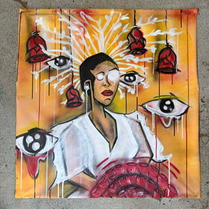 THANK GOD - MIXED MEDIA on CANVAS - 30 x 30in Original Work