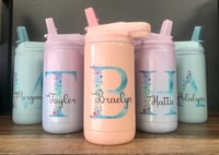 Image 1 of Personalized Kids Water Bottle: Insulated Rainbow Tumbler