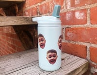 Image 1 of Face Tumbler, Personalized Water Bottle, Custom Tumbler, Kids Water Bottle, Travel Tumbler, Sport...