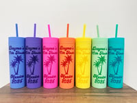 Image 1 of Custom Vacation Tumblers: Personalized Vacation Party Favors, Girls Trip Tumblers, Bridesmaid Tum...