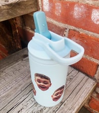 Image 3 of Face Tumbler, Personalized Water Bottle, Custom Tumbler, Kids Water Bottle, Travel Tumbler, Sport...
