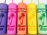 Image 5 of Custom Vacation Tumblers: Personalized Vacation Party Favors, Girls Trip Tumblers, Bridesmaid Tum...