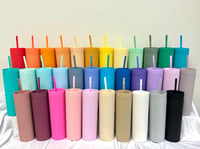 Image 9 of Personalized Tie Dye Tumbler with Name | Custom Rainbow Cup | Reusable Straw Cup | Gift for Kids ...