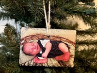 Image 2 of Photo Christmas Ornament - Slate Christmas Ornament - Custom Christmas Ornament - Photo Slate Chr...