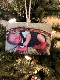 Image 3 of Photo Christmas Ornament - Slate Christmas Ornament - Custom Christmas Ornament - Photo Slate Chr...