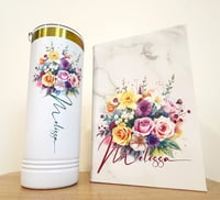 Image 7 of Family Bouquet Personalized Notebook - Birth Month Flowers - Custom Journal - Custom Sketchbook -...