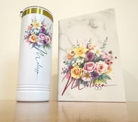 Image 8 of Family Bouquet Personalized Notebook - Birth Month Flowers - Custom Journal - Custom Sketchbook -...
