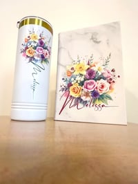 Image 9 of Family Bouquet Personalized Notebook - Birth Month Flowers - Custom Journal - Custom Sketchbook -...