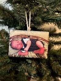 Image 7 of Photo Christmas Ornament - Slate Christmas Ornament - Custom Christmas Ornament - Photo Slate Chr...