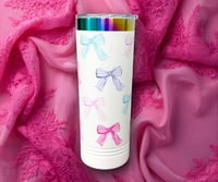 Image 10 of UV Printed Insulated Tumbler - Bow Tumbler - Coquette - Cottagecore - 22 oz Tumbler - Whimsical