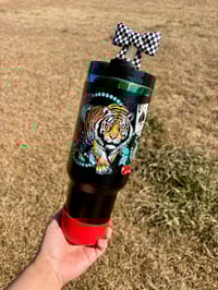 Image 2 of 40oz Stainless Steel Tiger Tumbler 