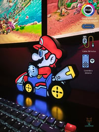 Image 4 of Lampe LED 3D Mario Kart – Décoration Gaming RGB