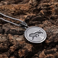 Image 7 of 👑The Armored Kingdom Lion of the Iron Pride Necklace-Stainless Steel-Detailed Lion Head Design