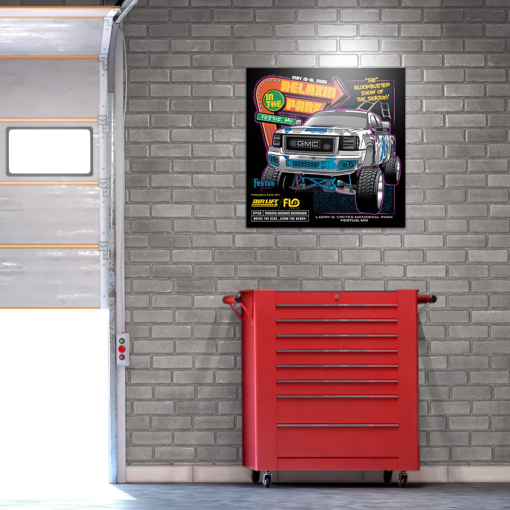 Image of 24x24" Vinyl Banner-LIFTED TRUCK