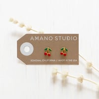 Image 4 of Sweet Cherry Stud Earrings 