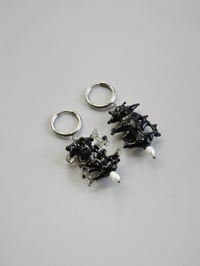 Image 2 of Black Coral Earrings