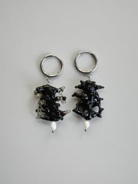 Image 1 of Black Coral Earrings