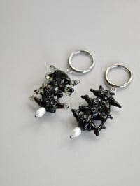 Image 4 of Black Coral Earrings