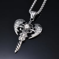 Image 4 of 👑The Armored Kingdom Guardian's WingedBlade Necklace 
