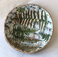 Image 2 of Handmade Paper Mache Bowl with Ferns | Botanical Eco Decor – ArtMood