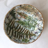 Image 7 of Handmade Paper Mache Bowl with Ferns | Botanical Eco Decor – ArtMood