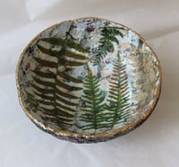 Image 5 of Handmade Paper Mache Bowl with Ferns | Botanical Eco Decor – ArtMood