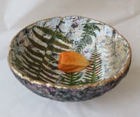 Image 13 of Handmade Paper Mache Bowl with Ferns | Botanical Eco Decor – ArtMood