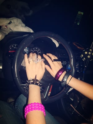 Image of neon dotted bangles