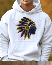 Warriors glitter headdress hoodie