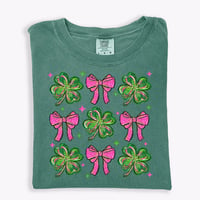 Shamrock & Bow collage tee